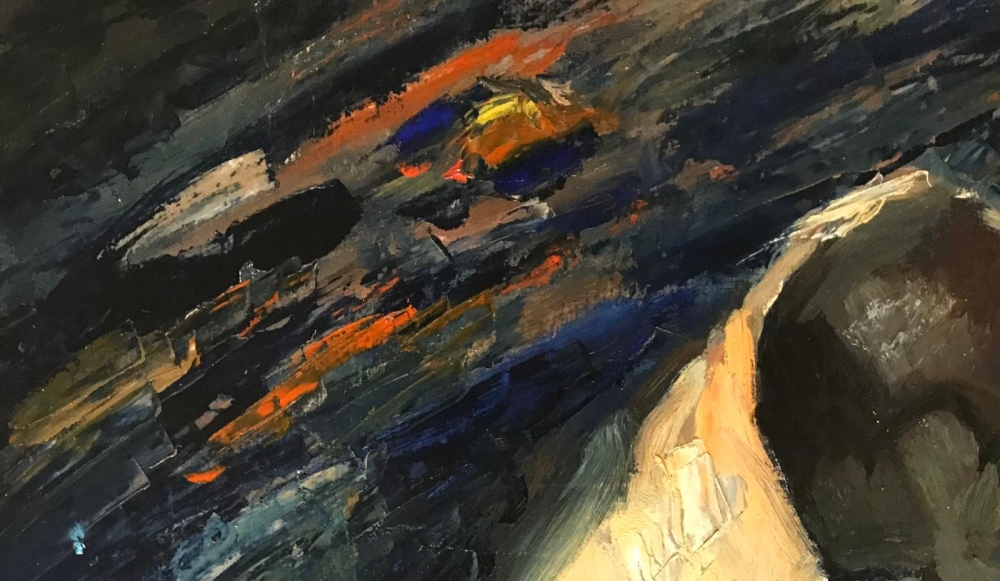 ”Caravana Gitana al Atardecer”, J. García Altafulla, años 50 del siglo XX