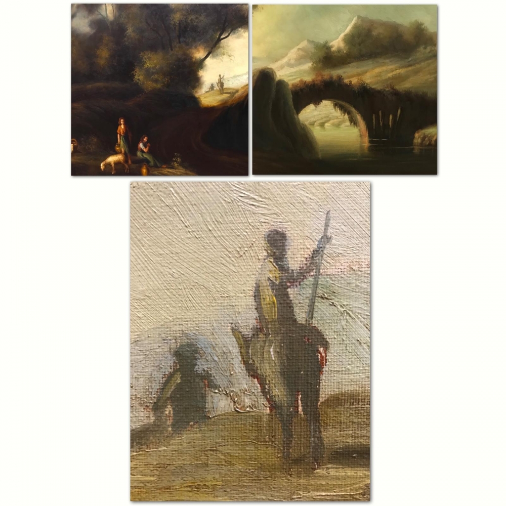 \"Capricho Barroco con Puente y Figuras\", Vicente Gómez García (1926-2012), años 60 del siglo XX