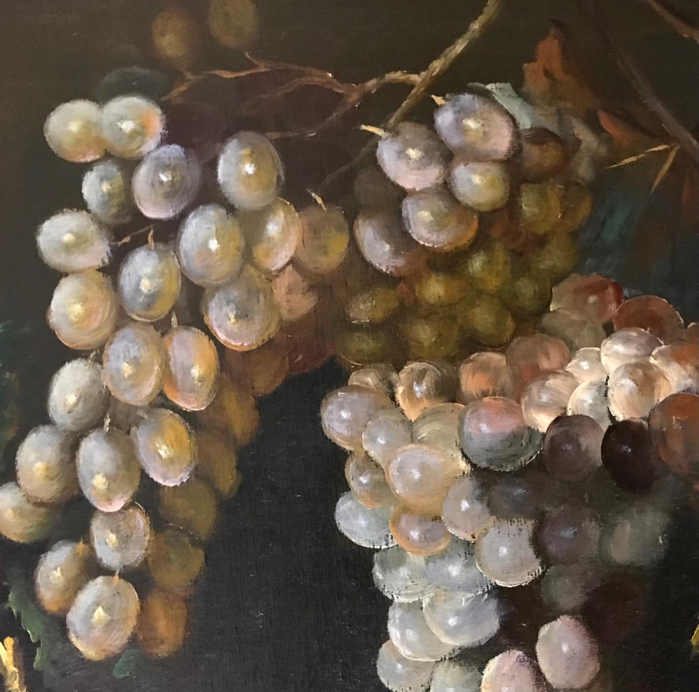 “Natura Morta con Frutti e Vendemmia”, escuela italiana de finales de siglo XIX, principios del siglo XX
