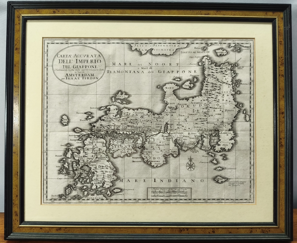 Mapa de Japón, 1738, Isaak Tirion / Albrizzi
