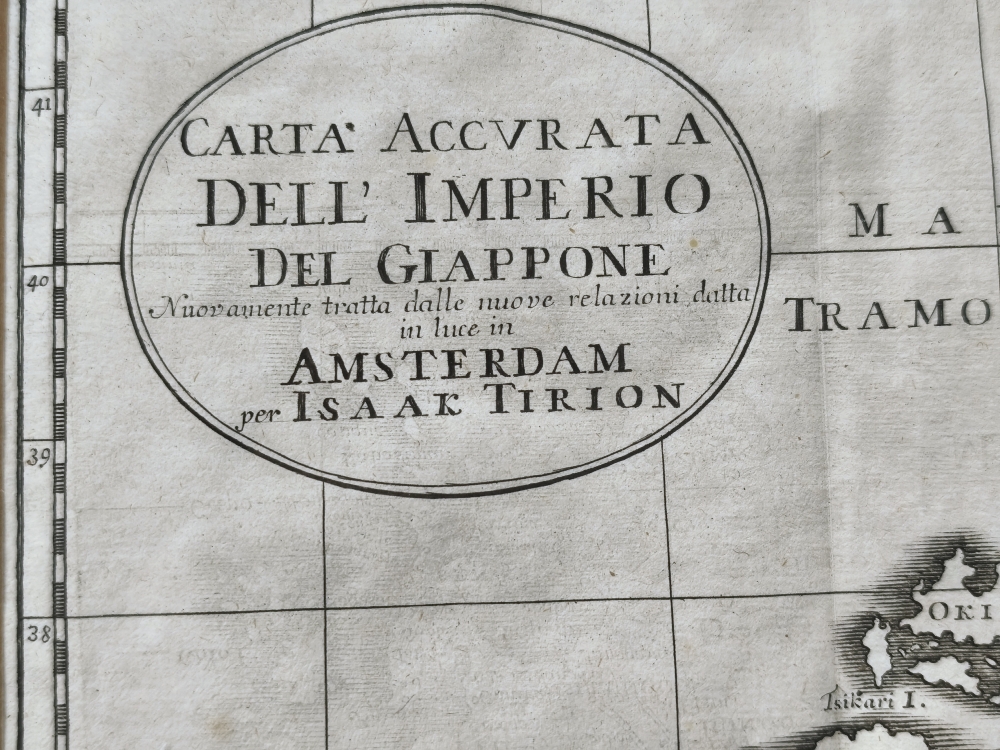 Mapa de Japón, 1738, Isaak Tirion / Albrizzi