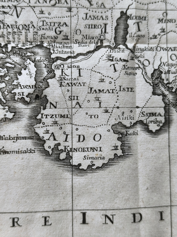 Mapa de Japón, 1738, Isaak Tirion / Albrizzi