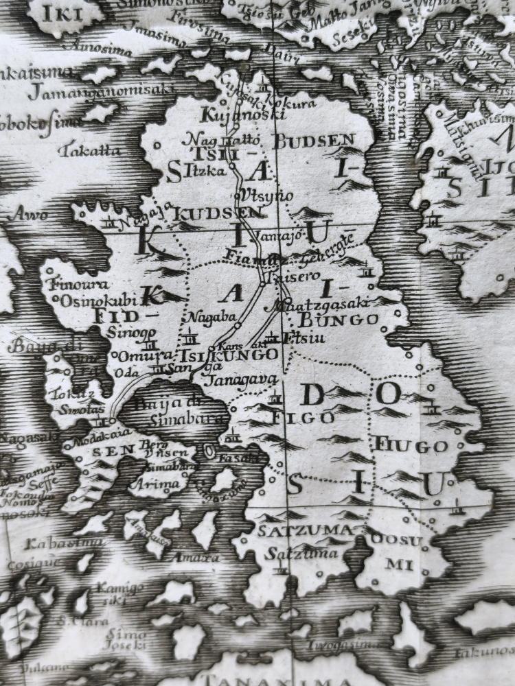 Mapa de Japón, 1738, Isaak Tirion / Albrizzi