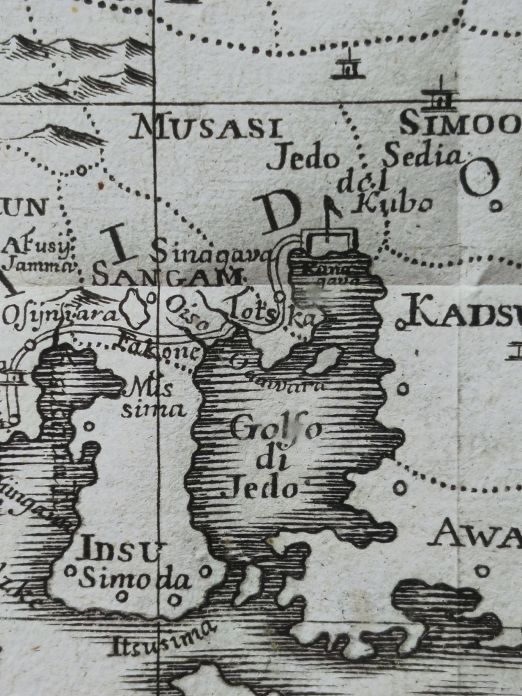 Mapa de Japón, 1738, Isaak Tirion / Albrizzi
