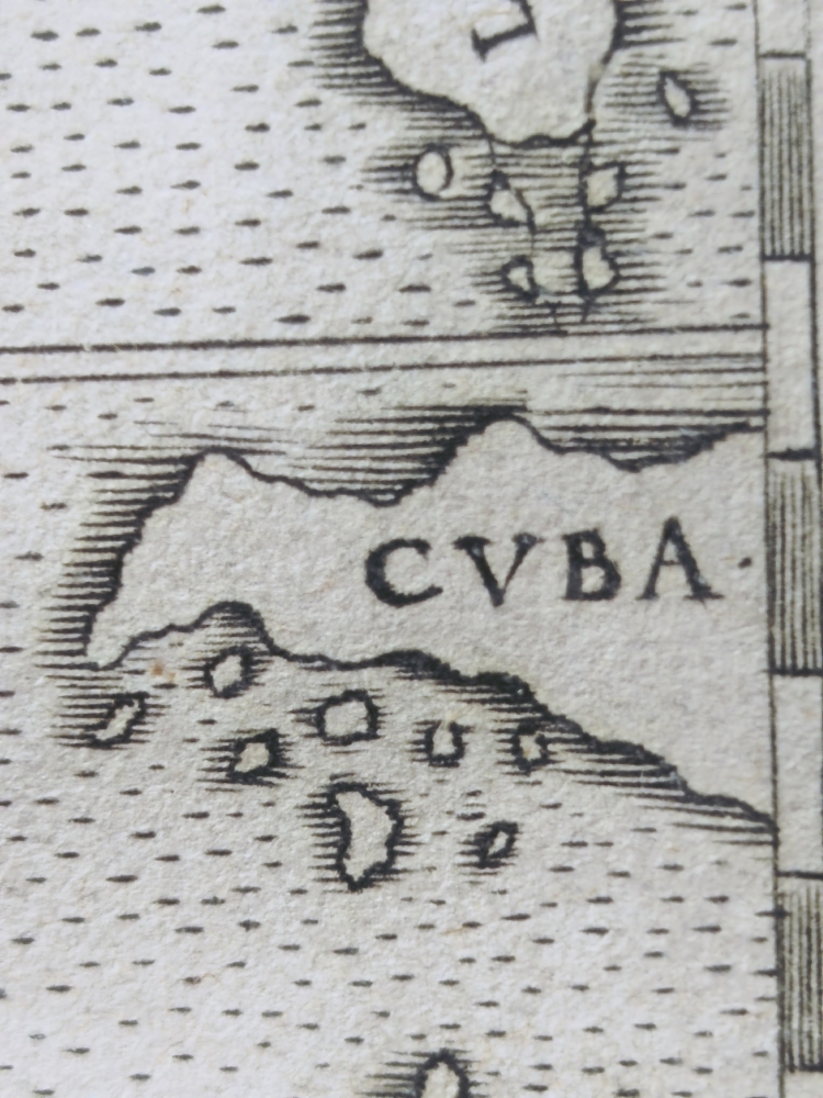 Mapa original del siglo XVI de la Nueva España: Nueva Hispania Tabula Nova de Ruscelli, 1562