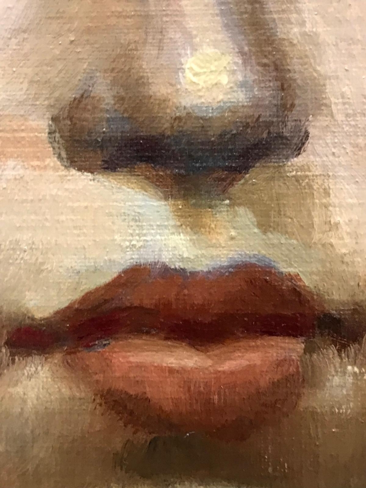 Giacomo Gabbiani, \"La Bella Ragazza\", óleo sobre panel, 1957