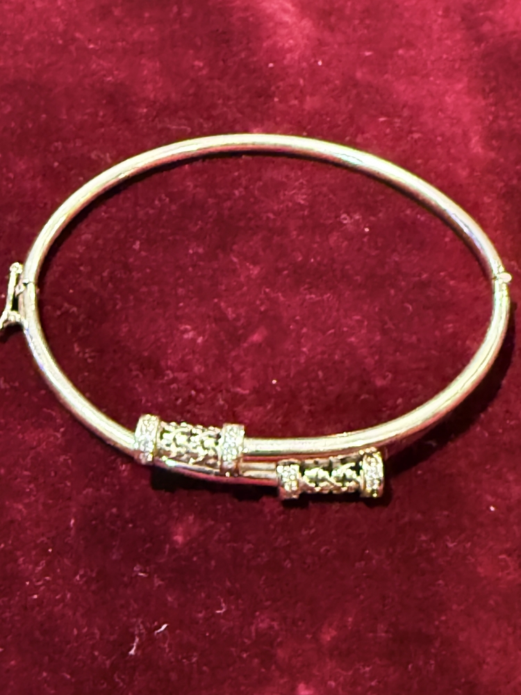 Conjunto de joyas de 2 piezas, oro amarillo y circonites 