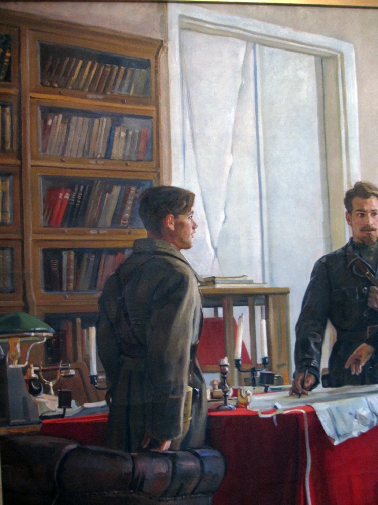 Georgi Stepanovich Melikhov, pintura histórica realista, Lenin y el general Frunse, 1954