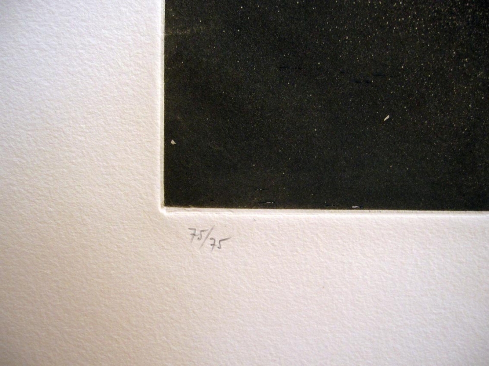 Lucio Muñoz, aguafuerte, gofrado, 1980
