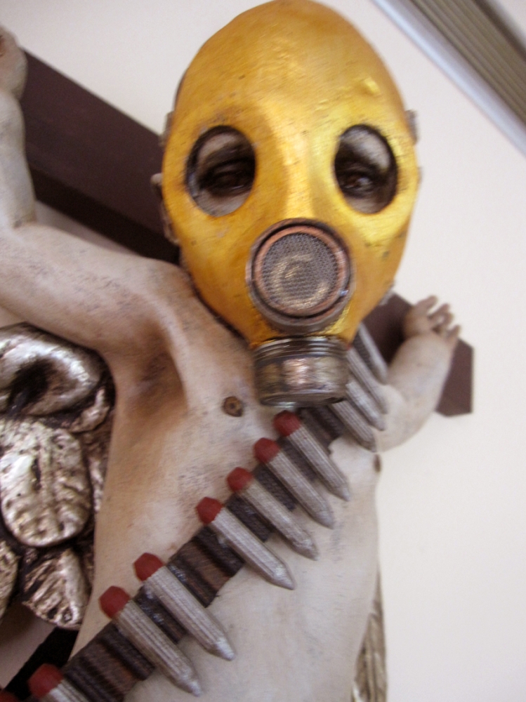 Óscar Salmerón, escultura contemporánea, ángel crucificado, 2009