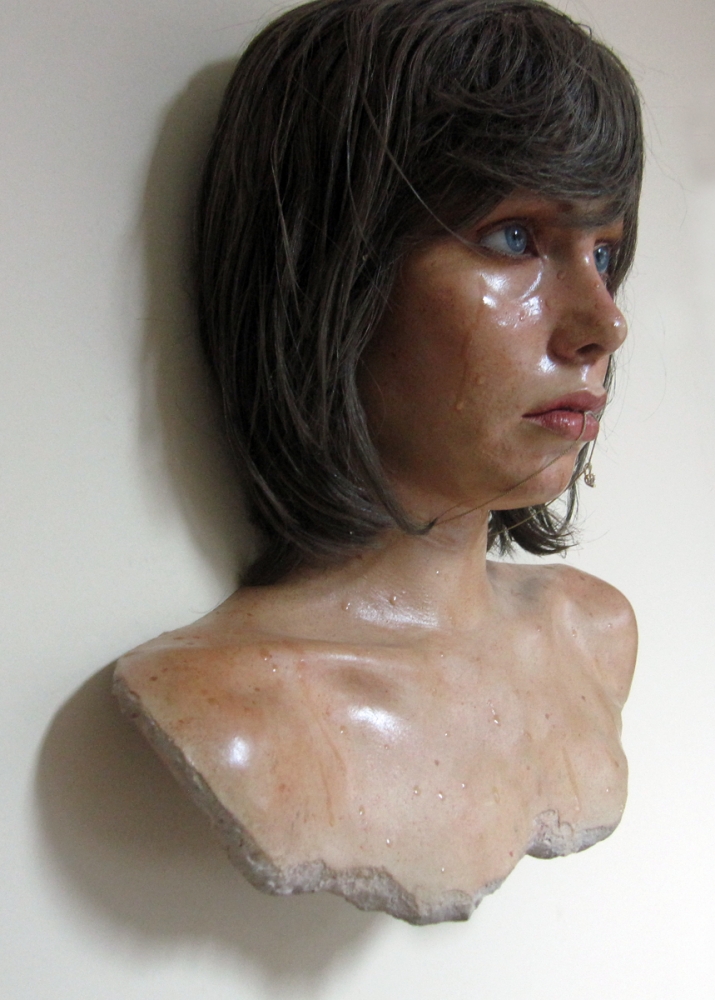 Marc Sijan, escultura hiperrealista, retrato de mujer, 1992