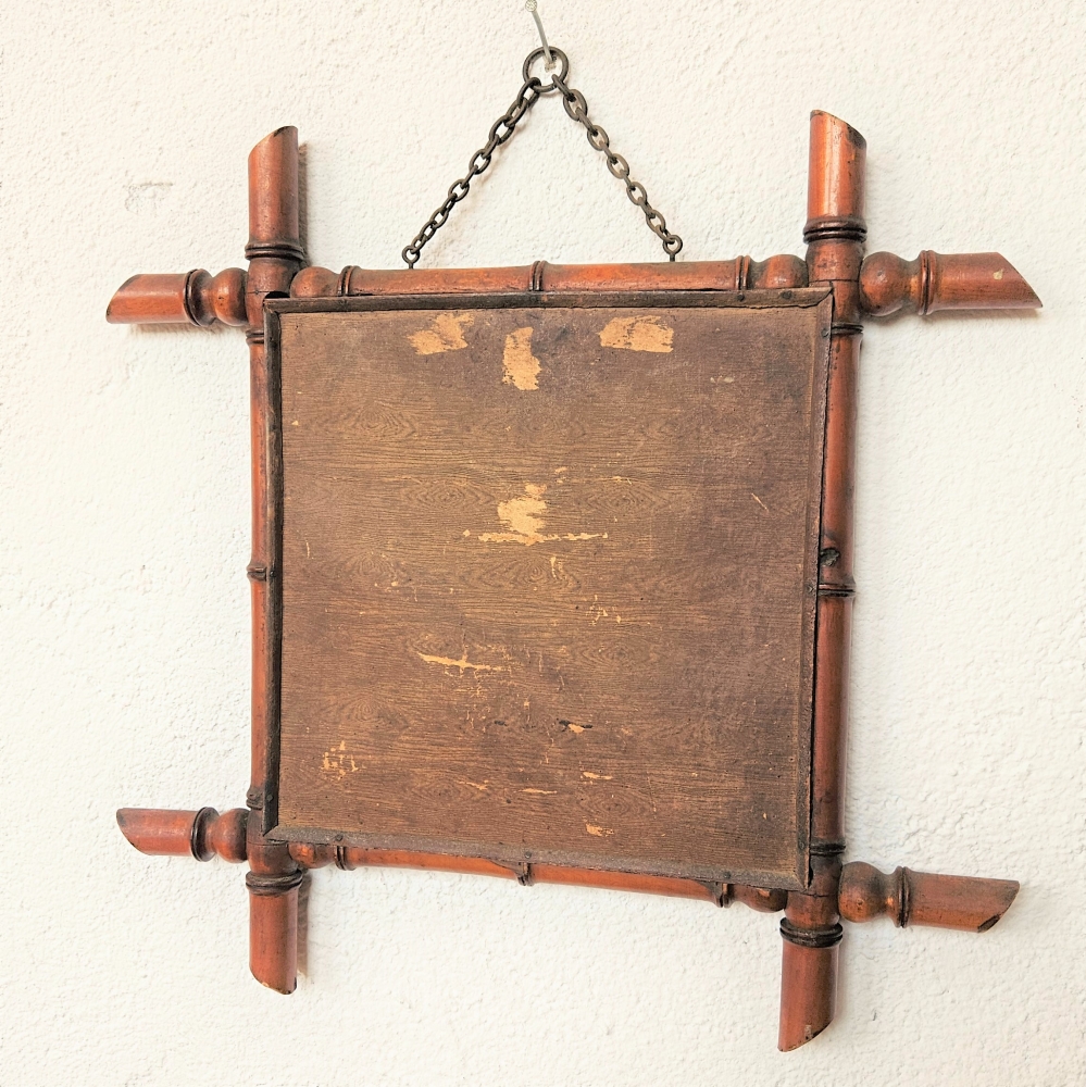 Espejo de pared art nouveau de madera, 1900-1920