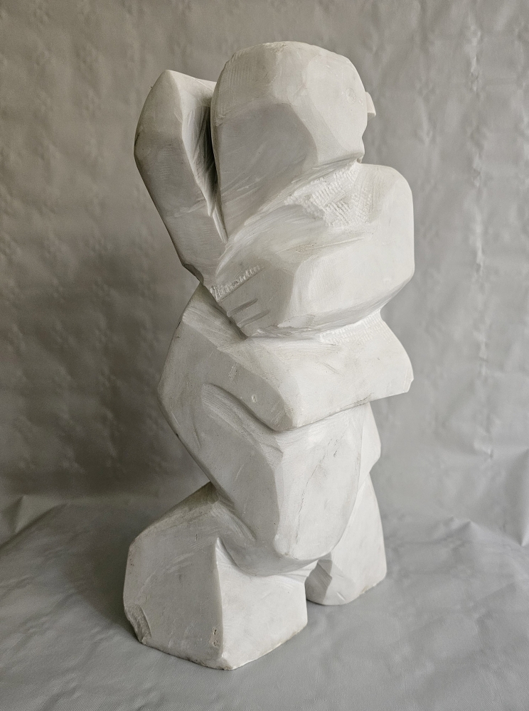 Jorge Peris Serra, escultura original en mármol blanco, \"Hombre\", 1991 