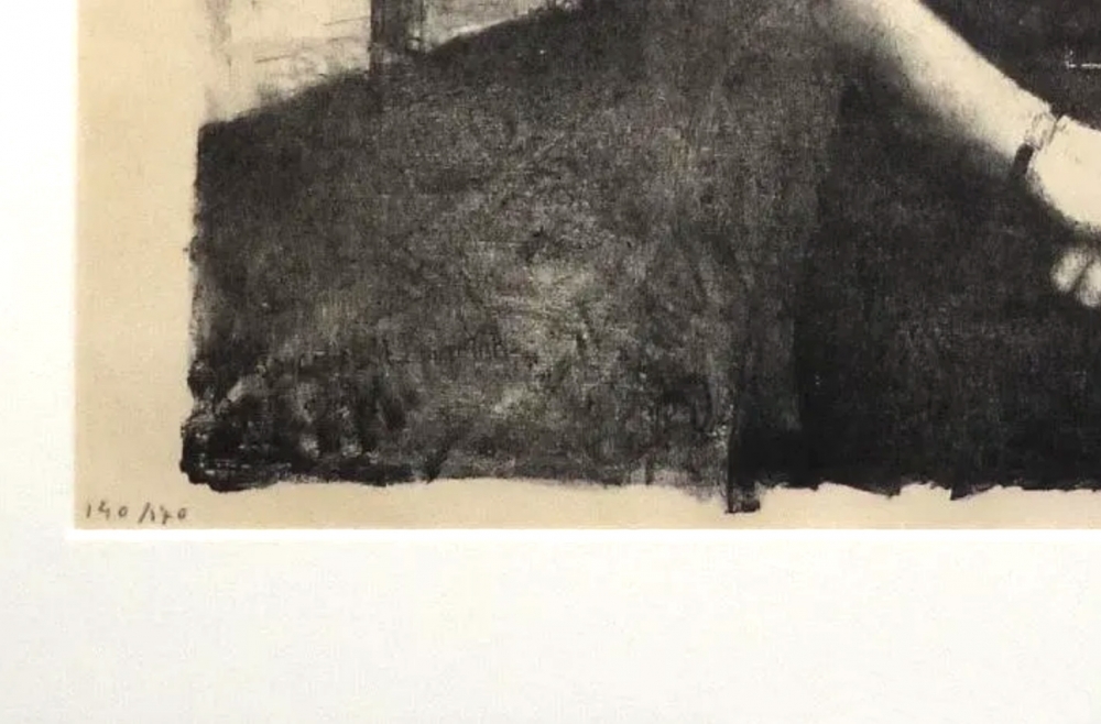 Antonio López García, litografía, retrato, mujer de Tomelloso, 1961