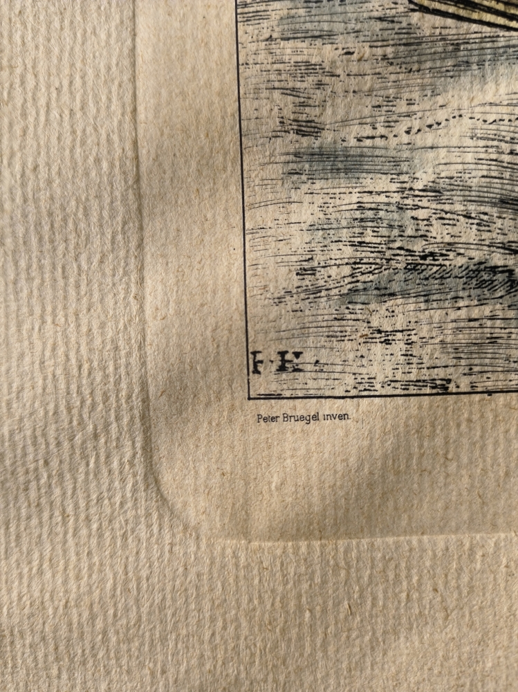 Colección de 4 grabados náuticos, según Pieter Bruegel el Viejo, edición en papel verjurado con filigrana del siglo XIX