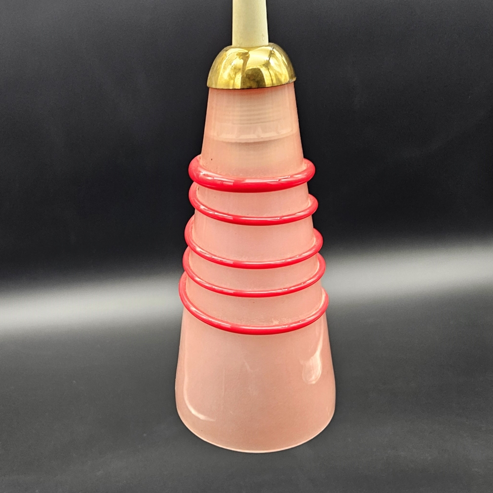 Lámpara vintage de techo de cristal soplado, 1950-1959