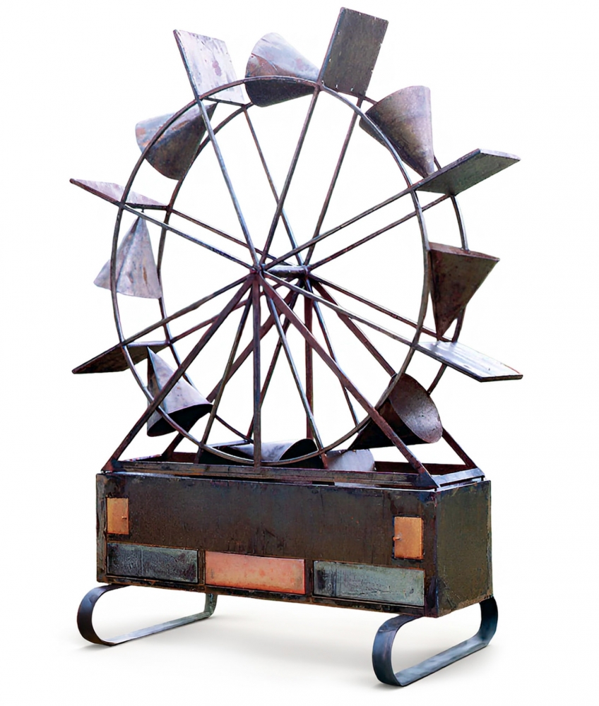 Guillermo Pérez Villalta, escultura contemporánea, hierro, noria, años 80