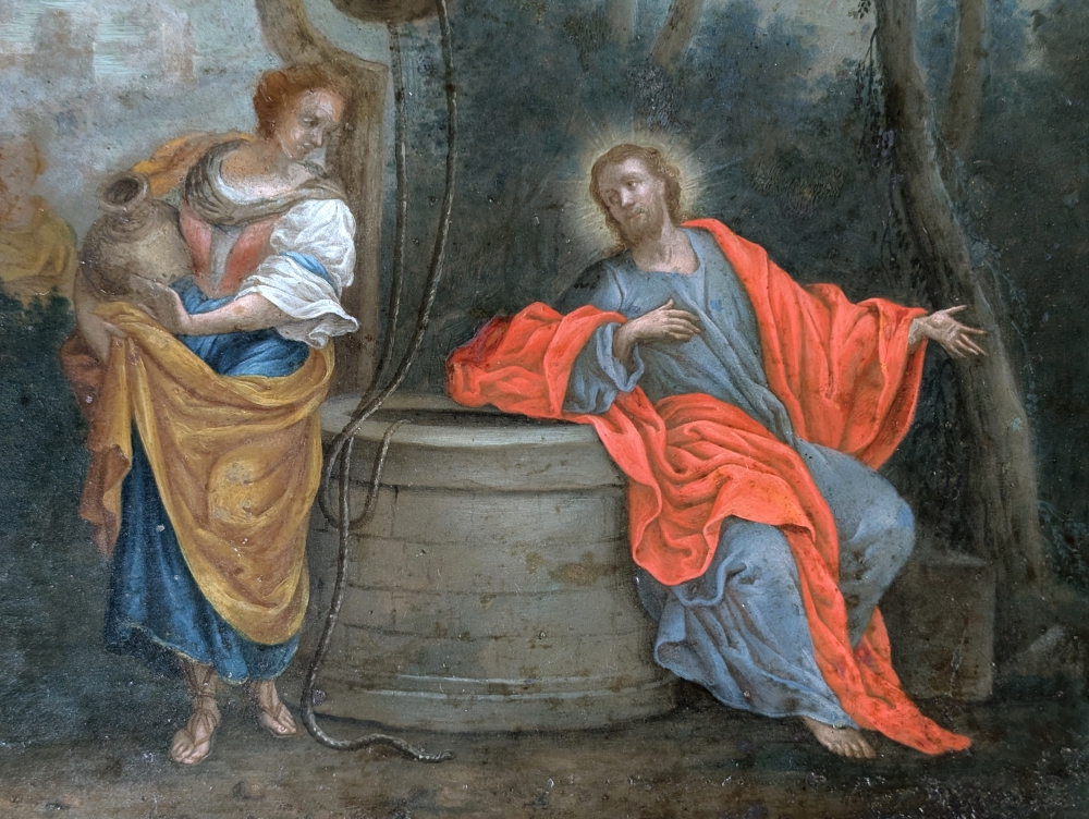 Jesus y la Samaritana en el pozo, h.1700