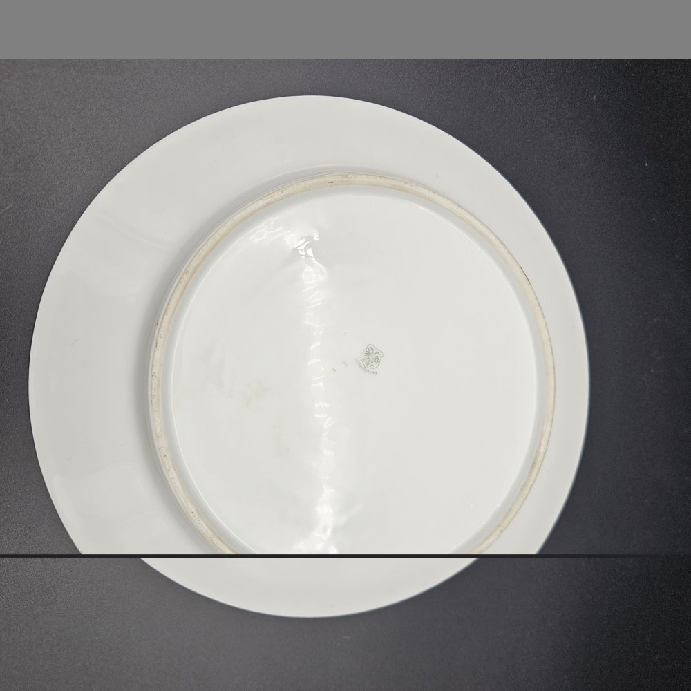 Plato art nouveau de porcelana pintado a mano de Schwarzburg, 1910 - 1920