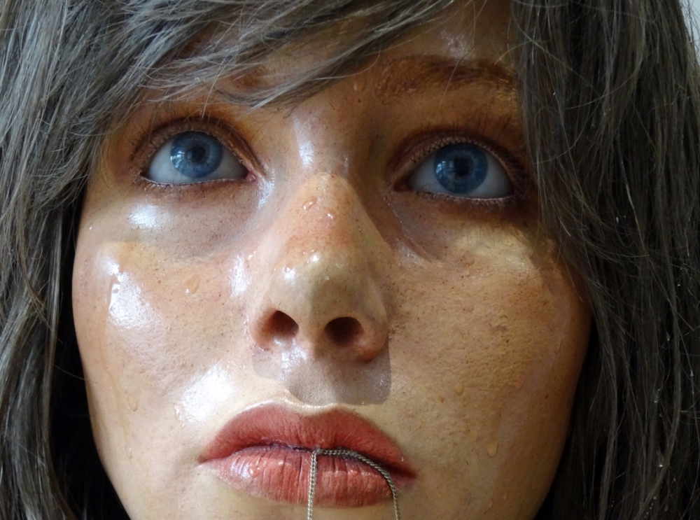 Marc Sijan, escultura hiperrealista, retrato de mujer, 1992