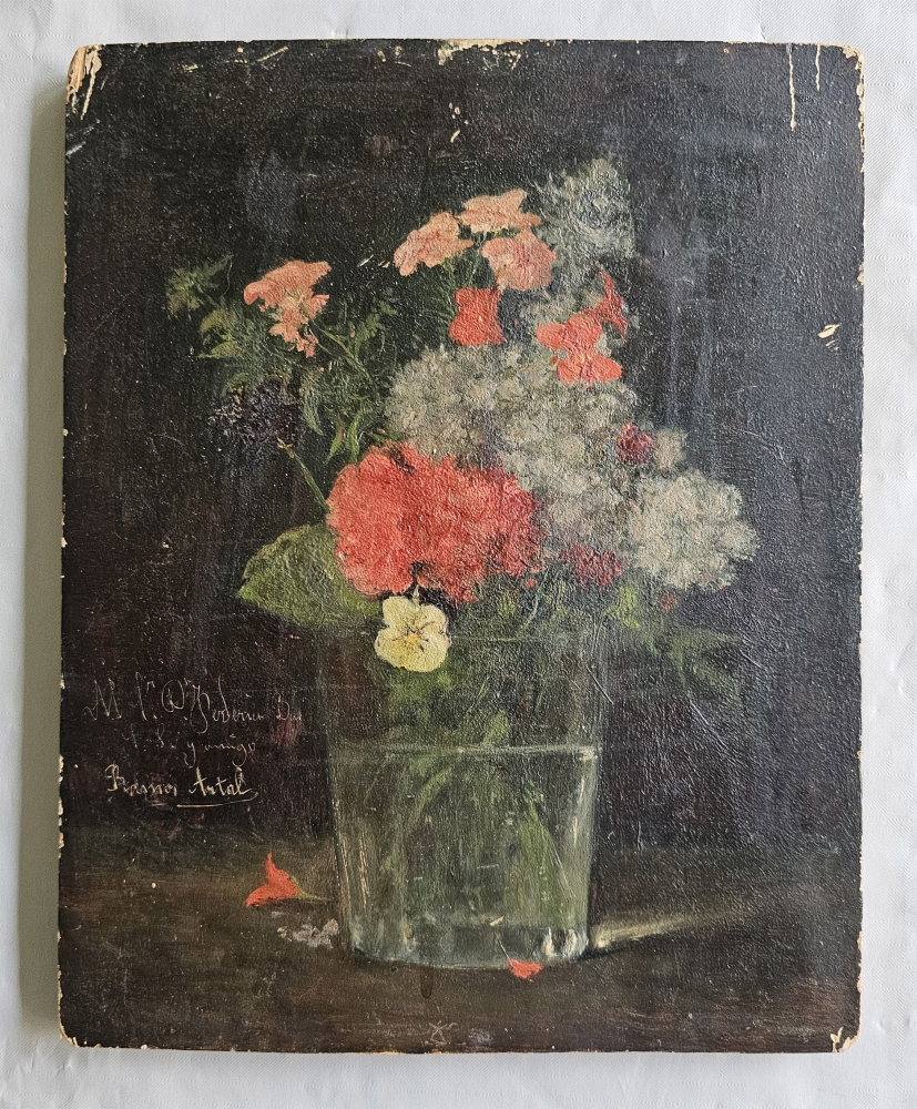 Manuel Ramos Artal, Bodegón de flores en vaso, siglo XIX