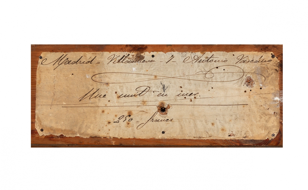 Antonio Cánovas del Castillo y Vallejo, “Paisaje fluvial”, firmado Vascano, España, principios del siglo XX