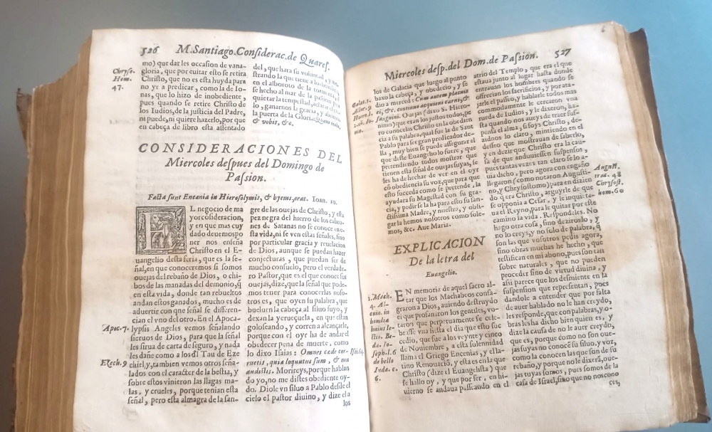 Año 1598, Hernando de Santiago, Consideraciones de los Evangelios de Cuaresma, Barcelona, pergamino