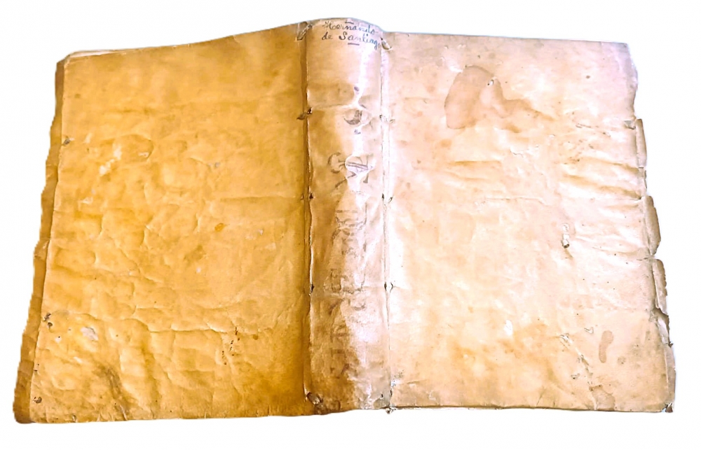 Año 1598, Hernando de Santiago, Consideraciones de los Evangelios de Cuaresma, Barcelona, pergamino