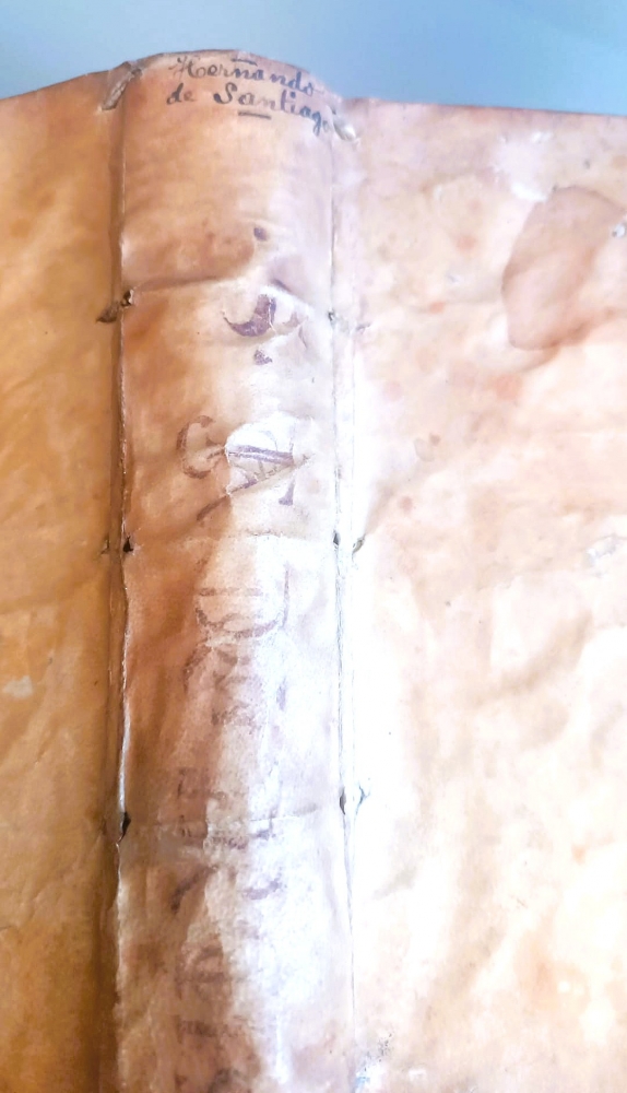 Año 1598, Hernando de Santiago, Consideraciones de los Evangelios de Cuaresma, Barcelona, pergamino