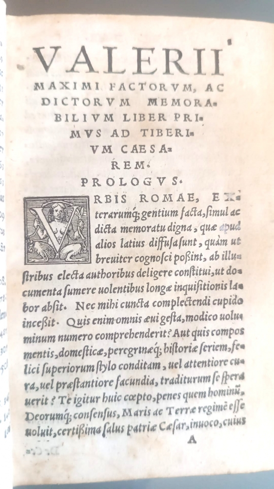 1538 Valerius Maximus, Dictorum Factorumque Memorabilium, Maguncia, Ivo Schoeffer