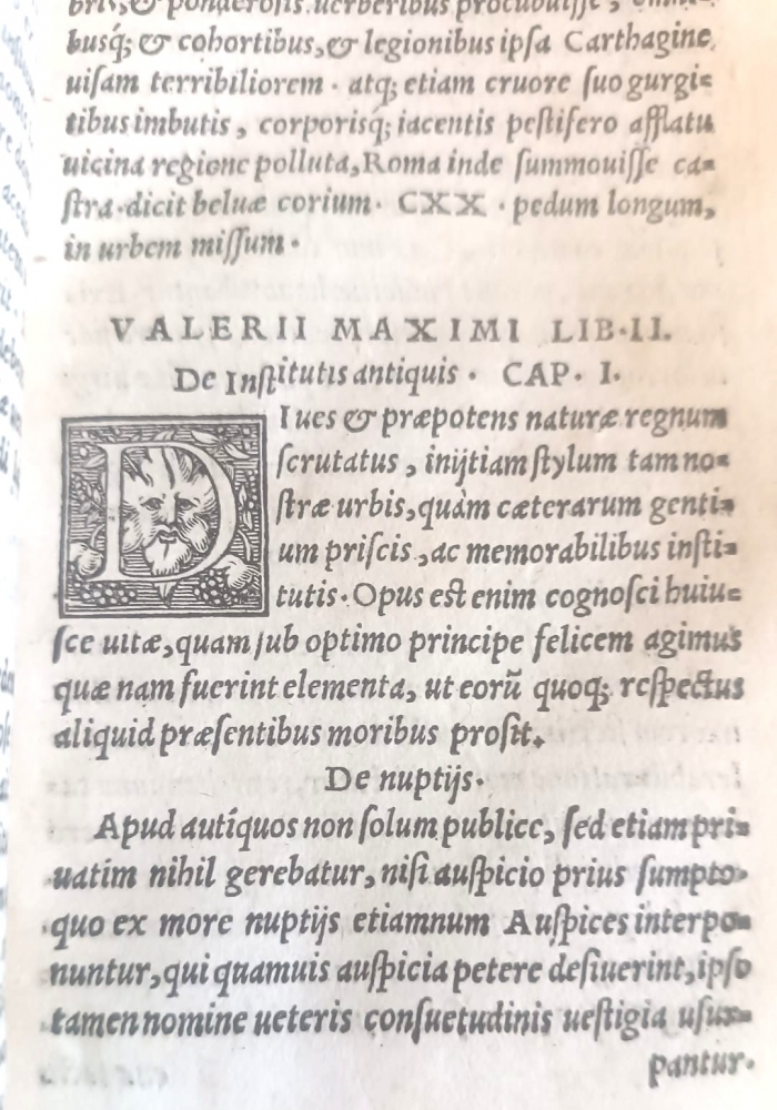 1538 Valerius Maximus, Dictorum Factorumque Memorabilium, Maguncia, Ivo Schoeffer