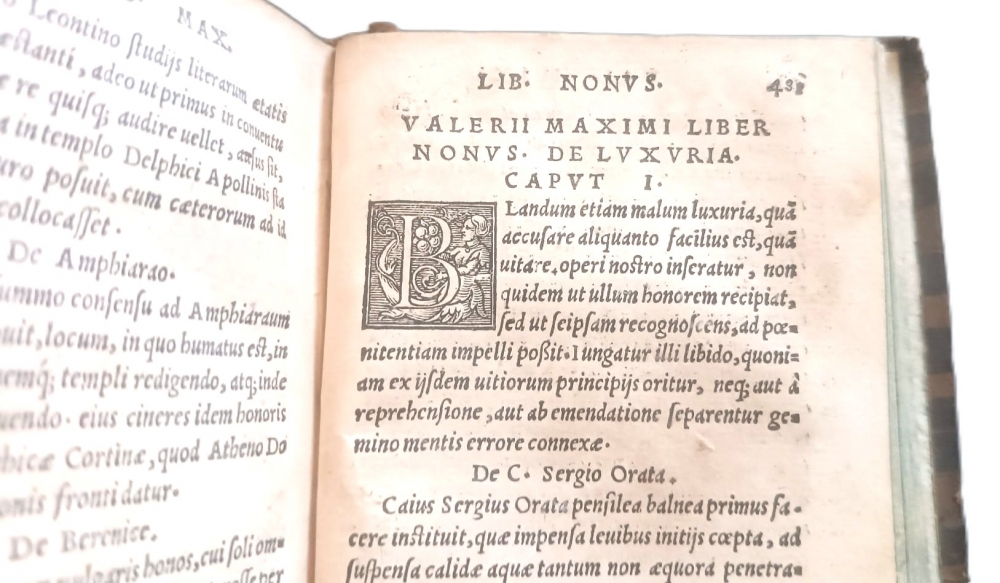 1538 Valerius Maximus, Dictorum Factorumque Memorabilium, Maguncia, Ivo Schoeffer
