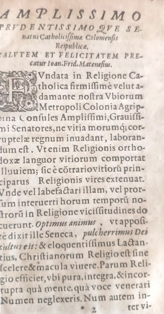Ioannes Fridericus Matenesius, De Luxu et Abusu Vestium, Alemania, 1612