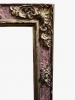 Marco español de hojarasca tallada y dorada sobre fondo jaspeado, siglo XVIII