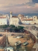 Josep Sarquella, Vista del puerto de Palamós, óleo sobre lienzo, Costa Brava, 1974