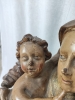 Virgen con el Niño en madera tallada, policromada y estofada, escuela española, probablemente siglo XVIII