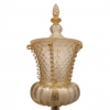 Lámpara de pie, cristal de Murano y polvo de oro, Barovier & Toso, Italia, años 50