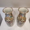Pareja de jarrones de porcelana, Familia Rosa, Dinastía Qing, Cantón, China, siglo XIX