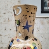 Jarrón “Miró”, cerámica vidriada, firmado Renata, España, 1993
