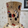 Jarrón “Miró”, cerámica vidriada, firmado Renata, España, 1993