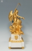 Reloj de sobremesa Luis XVI, Cercles Tournant, en bronce dorado ormolu y mármol, siglo XIX