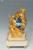 Reloj de sobremesa Luis XVI, Cercles Tournant, en bronce dorado ormolu y mármol, siglo XIX