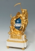 Reloj de sobremesa Luis XVI, Cercles Tournant, en bronce dorado ormolu y mármol, siglo XIX