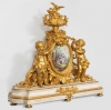 Reloj de sobremesa francés, ”Tournant”, estilo Luis XV, Napoleón IlI, París, 1855