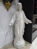 Escultura italiana de mármol blanco del siglo XIX del Sagrado Corazón de Jesús