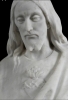 Escultura italiana de mármol blanco del siglo XIX del Sagrado Corazón de Jesús