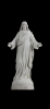 Escultura italiana de mármol blanco del siglo XIX del Sagrado Corazón de Jesús