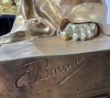 Louis-Ernest Barrias, escultura francesa en bronce dorado, siglo XIX