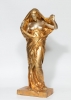 Louis-Ernest Barrias, escultura francesa en bronce dorado, siglo XIX