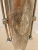 Pareja de candelabros eclécticos de cinco brazos, plata contrastada, Europa, siglo XIX